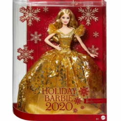 2020 Holiday Barbie Doll, Blonde Long Hair