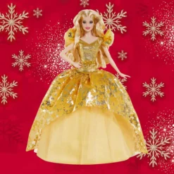 2020 Holiday Barbie Doll, Blonde Long Hair
