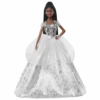 2021 Holiday Barbie Doll, Brunette Braids