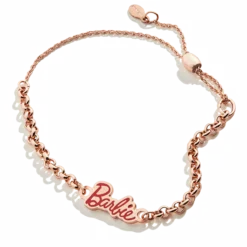 Alex and Ani Barbie Name Plate Pull Chain Bracelet