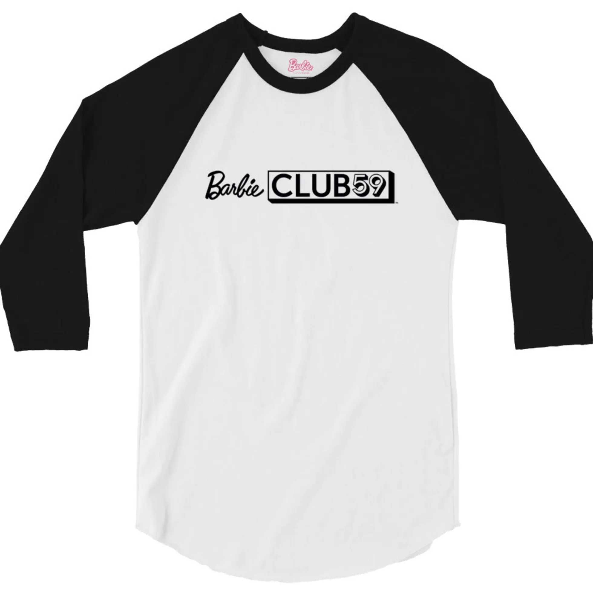 Barbie 2025 Club 59 White Raglan Tee