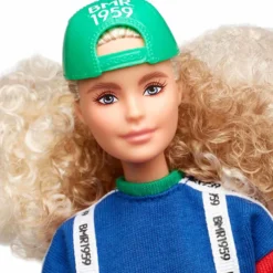 Barbie BMR1959 Doll - Color Block Sweatshirt with Logo Tape & Striped Shorts