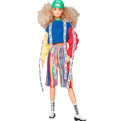 Barbie BMR1959 Doll - Color Block Sweatshirt with Logo Tape & Striped Shorts