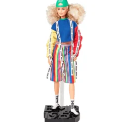Barbie BMR1959 Doll - Color Block Sweatshirt with Logo Tape & Striped Shorts