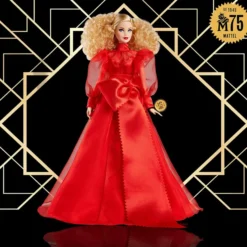 Barbie Collector Mattel 75th Anniversary Doll (12-in Blonde) in Red Gown