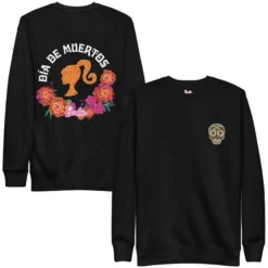Barbie Día de Muertos Floral Black Sweatshirt