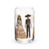 Barbie Día de Muertos Marigolds Clear Glass