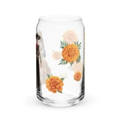 Barbie Día de Muertos Marigolds Clear Glass