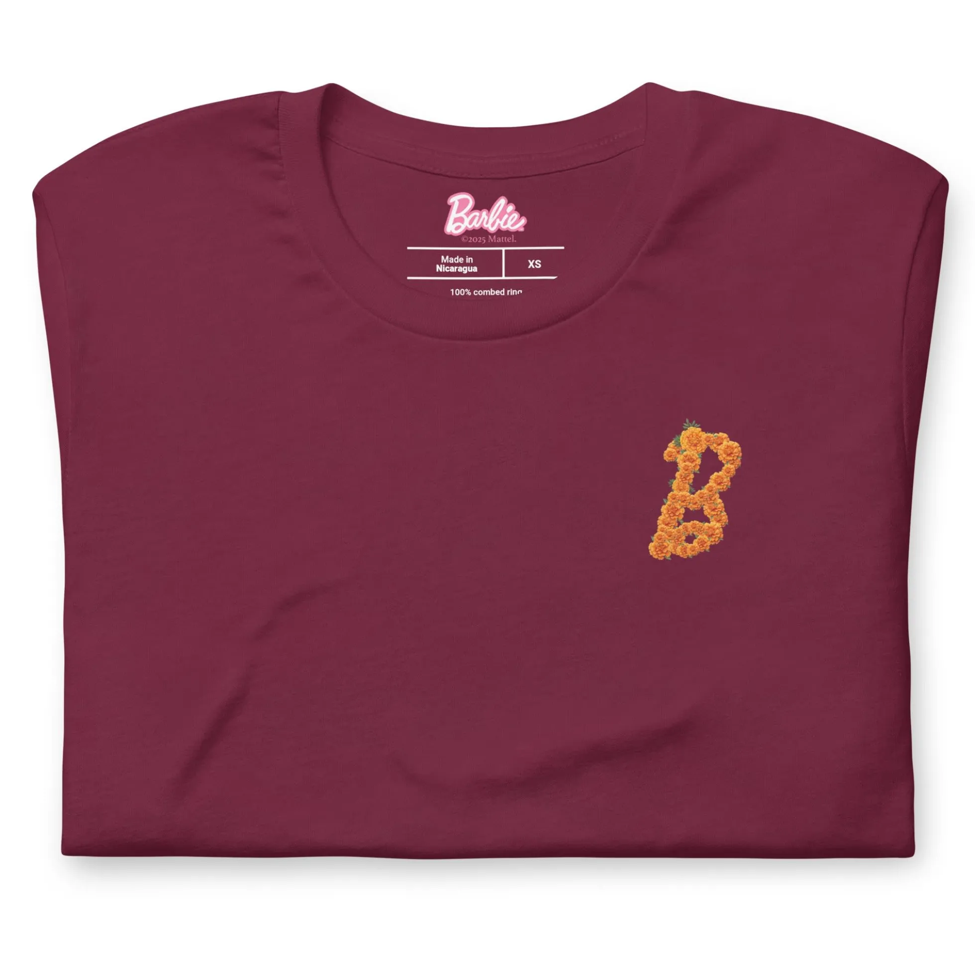 Barbie Día de Muertos Maroon T-Shirt