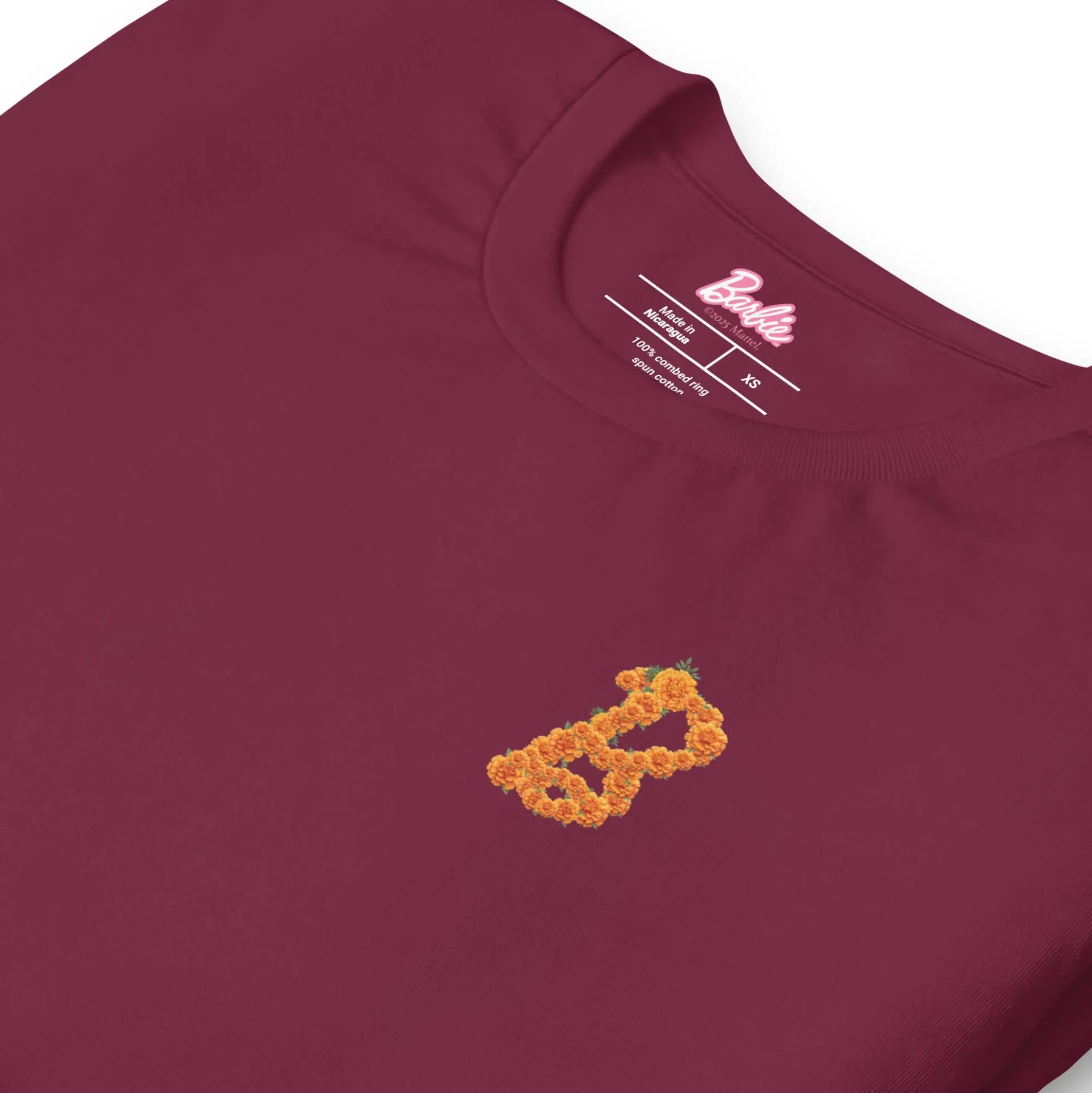 Barbie Día de Muertos Maroon T-Shirt