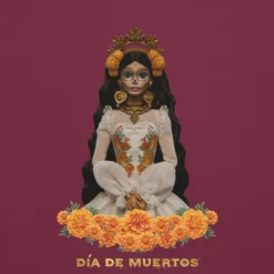 Barbie Día de Muertos Maroon T-Shirt