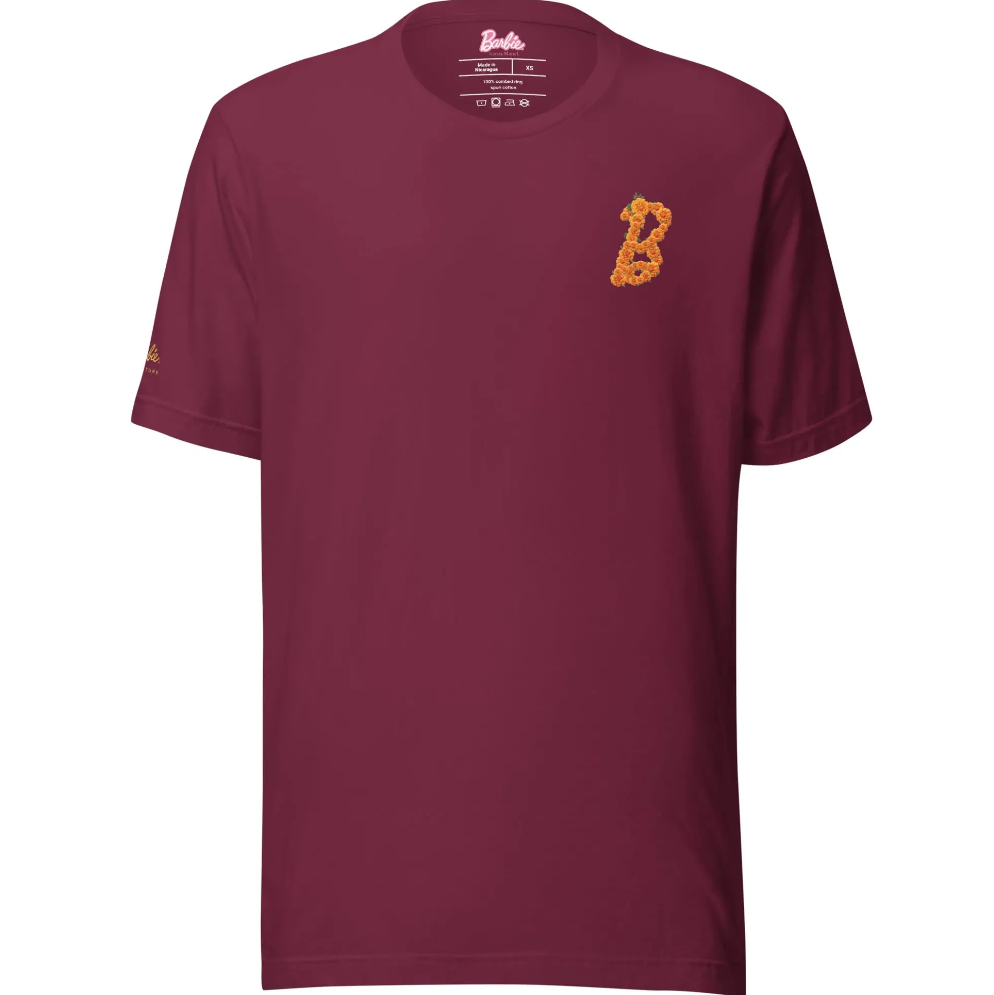 Barbie Día de Muertos Maroon T-Shirt