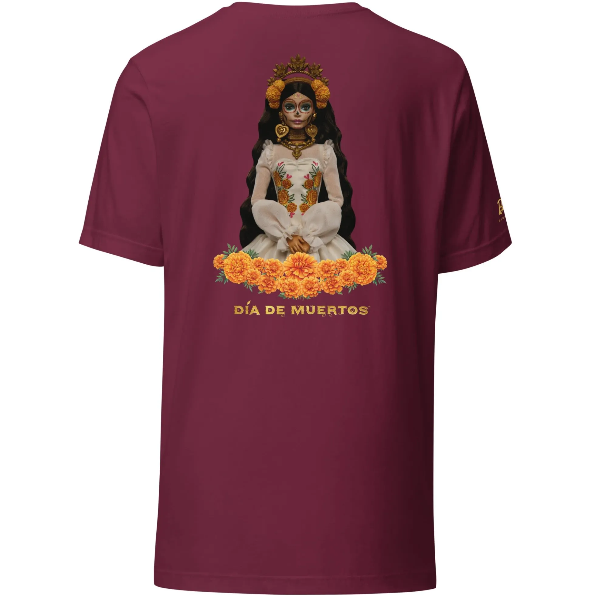 Barbie Día de Muertos Maroon T-Shirt