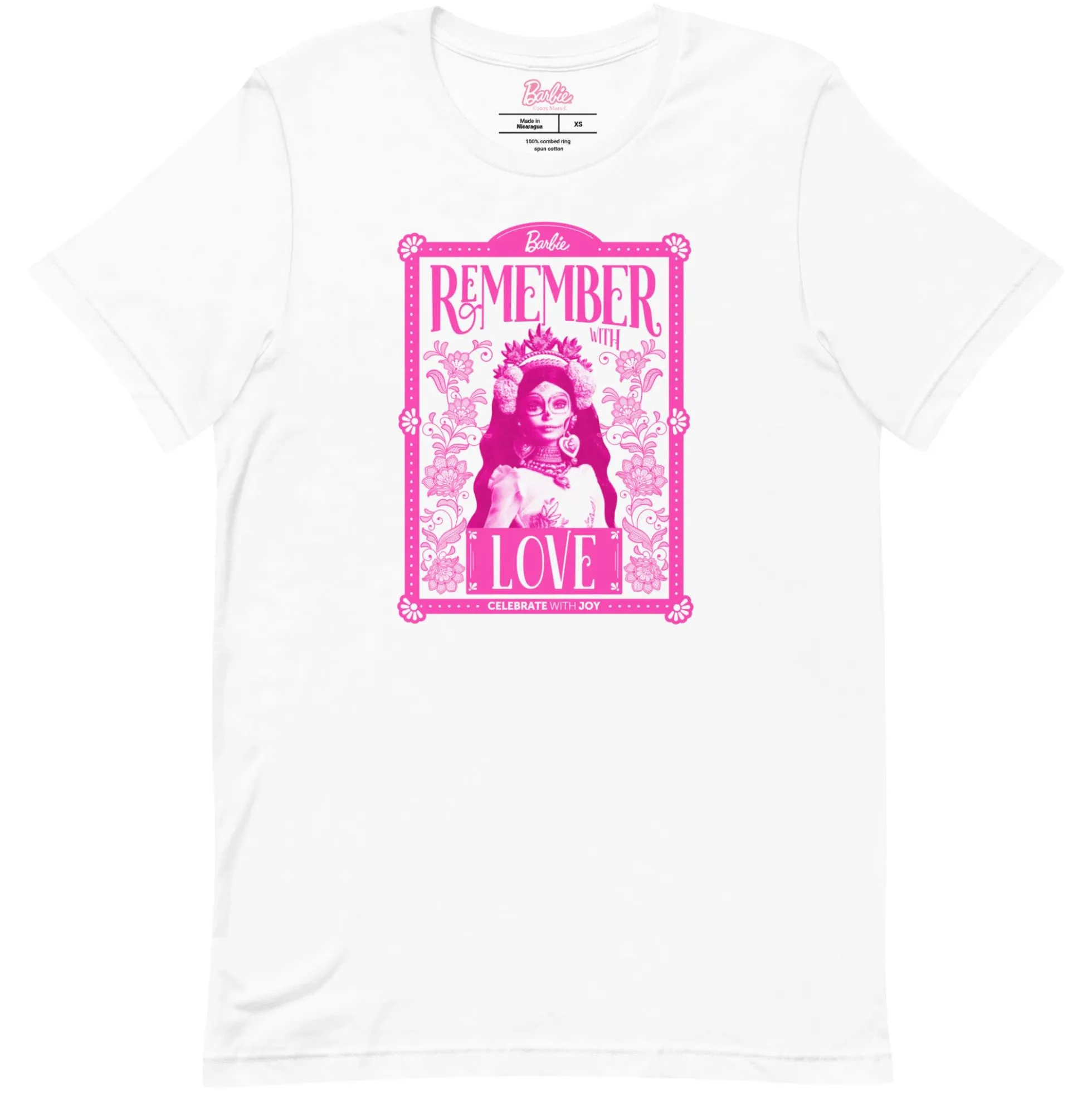 Barbie Día de Muertos Remember Love White T-Shirt