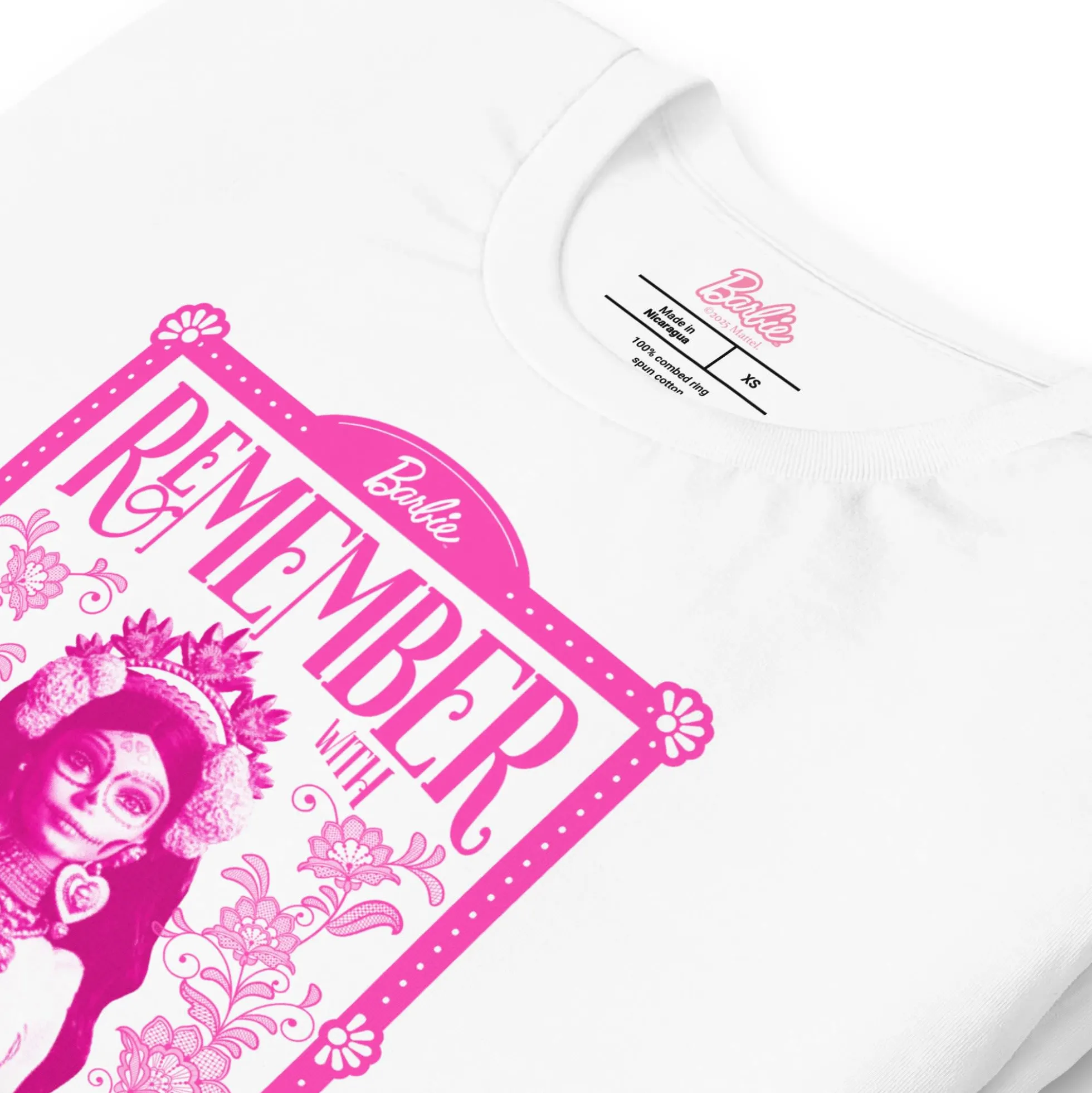 Barbie Día de Muertos Remember Love White T-Shirt
