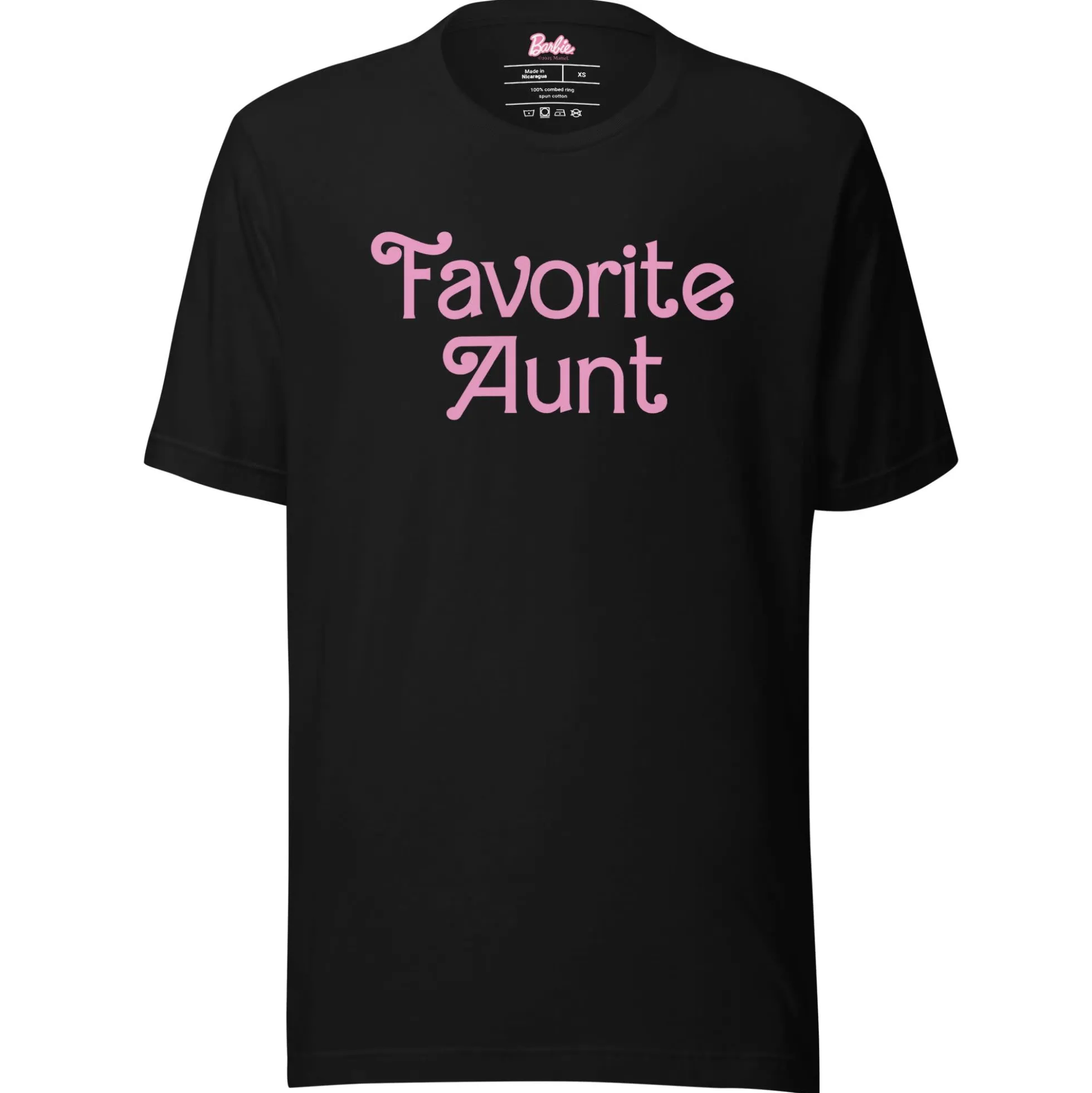 Barbie Favorite Aunt Black T-Shirt