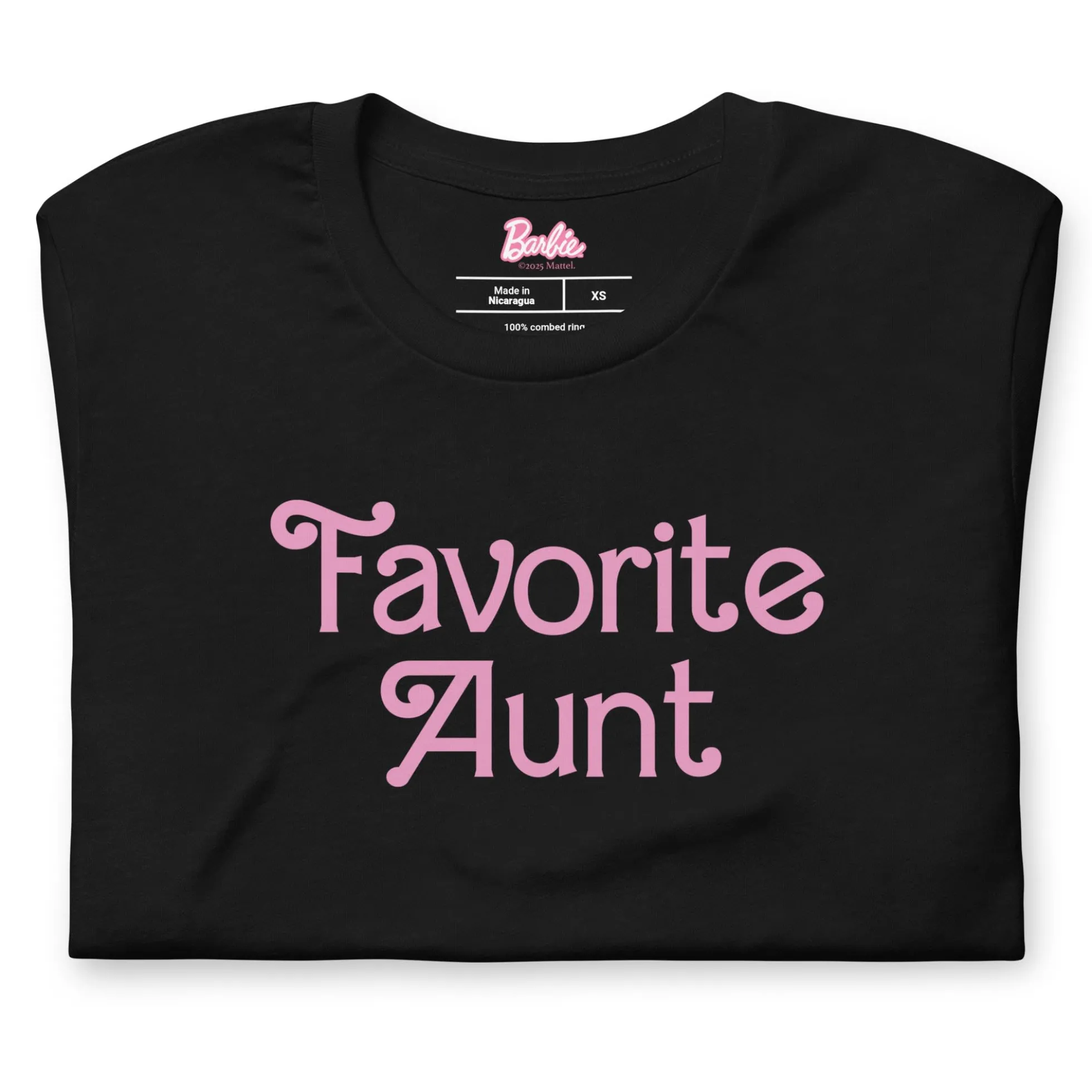 Barbie Favorite Aunt Black T-Shirt