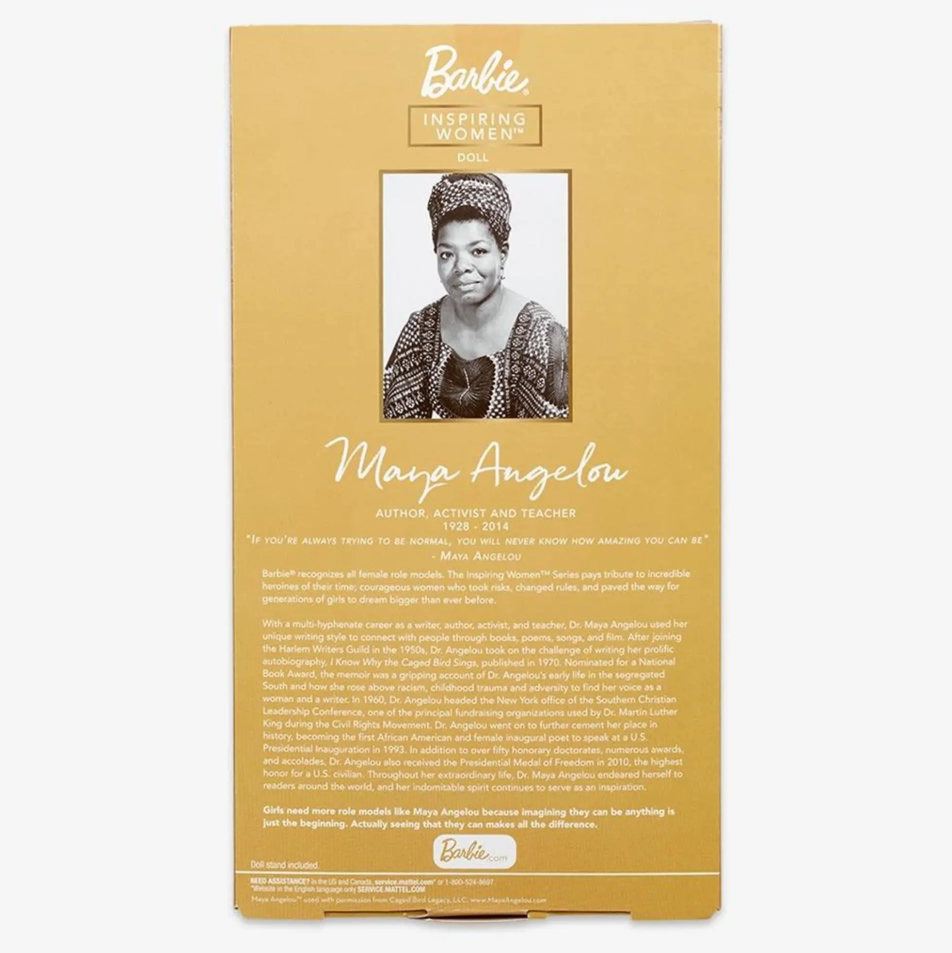 Barbie Inspiring Women Maya Angelou Doll