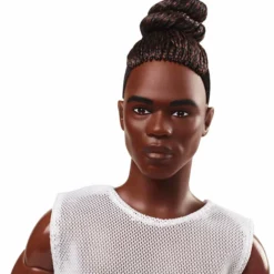 Barbie Looks Ken Doll (Brunette with Braids & Bun Hairstyle)