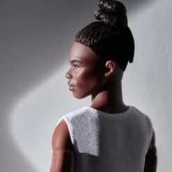 Barbie Looks Ken Doll (Brunette with Braids & Bun Hairstyle)