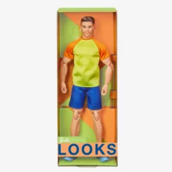 Barbie Looks Ken Doll (Buff Body, Curly Brunette Hair)