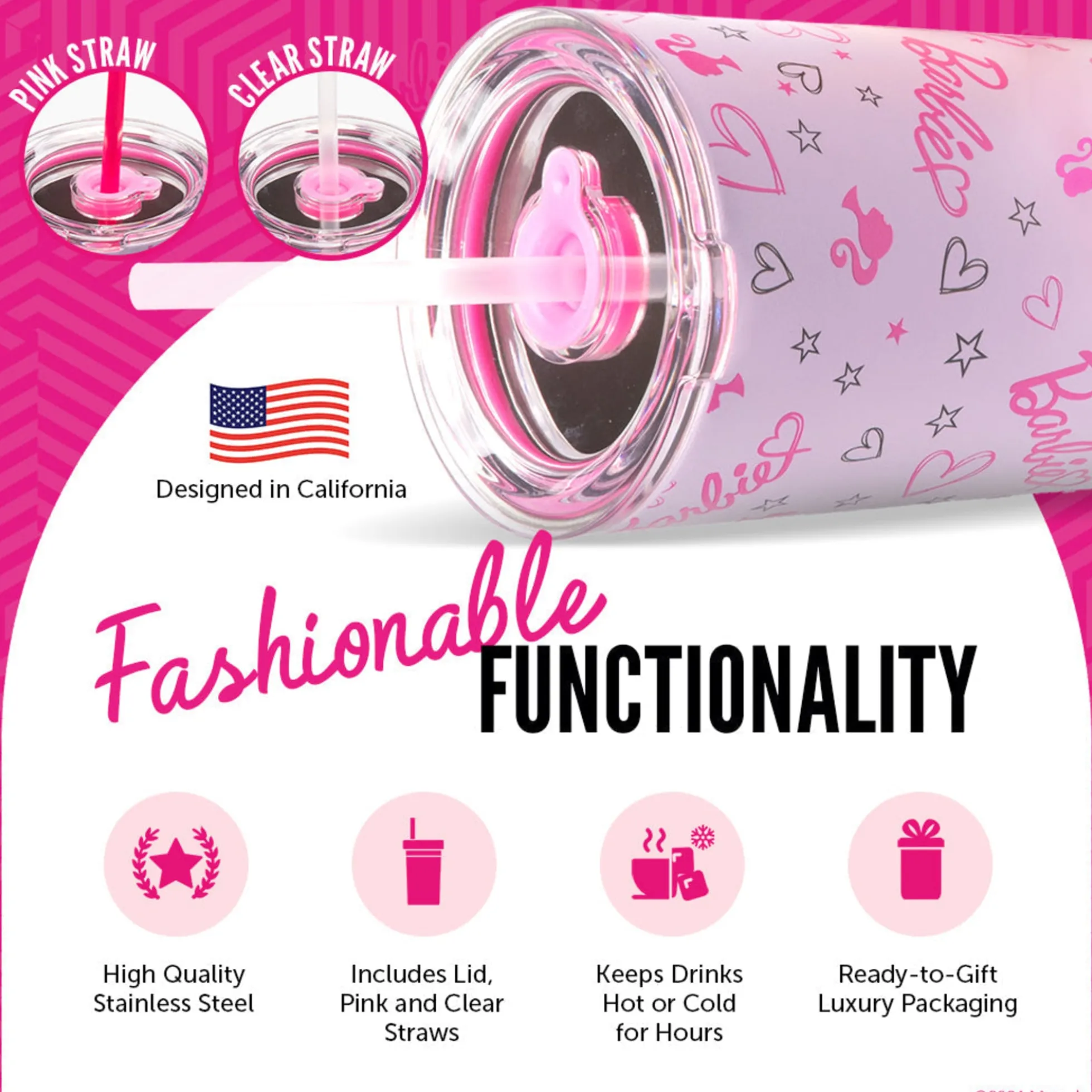 Barbie™ Love Out Loud Tumbler - 24 Oz