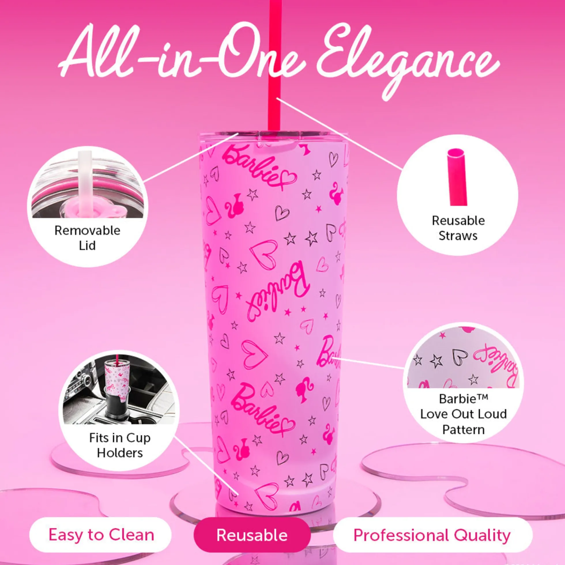 Barbie™ Love Out Loud Tumbler - 24 Oz