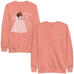 Barbie Peaches 'n Cream Embroidered Peach Sweatshirt