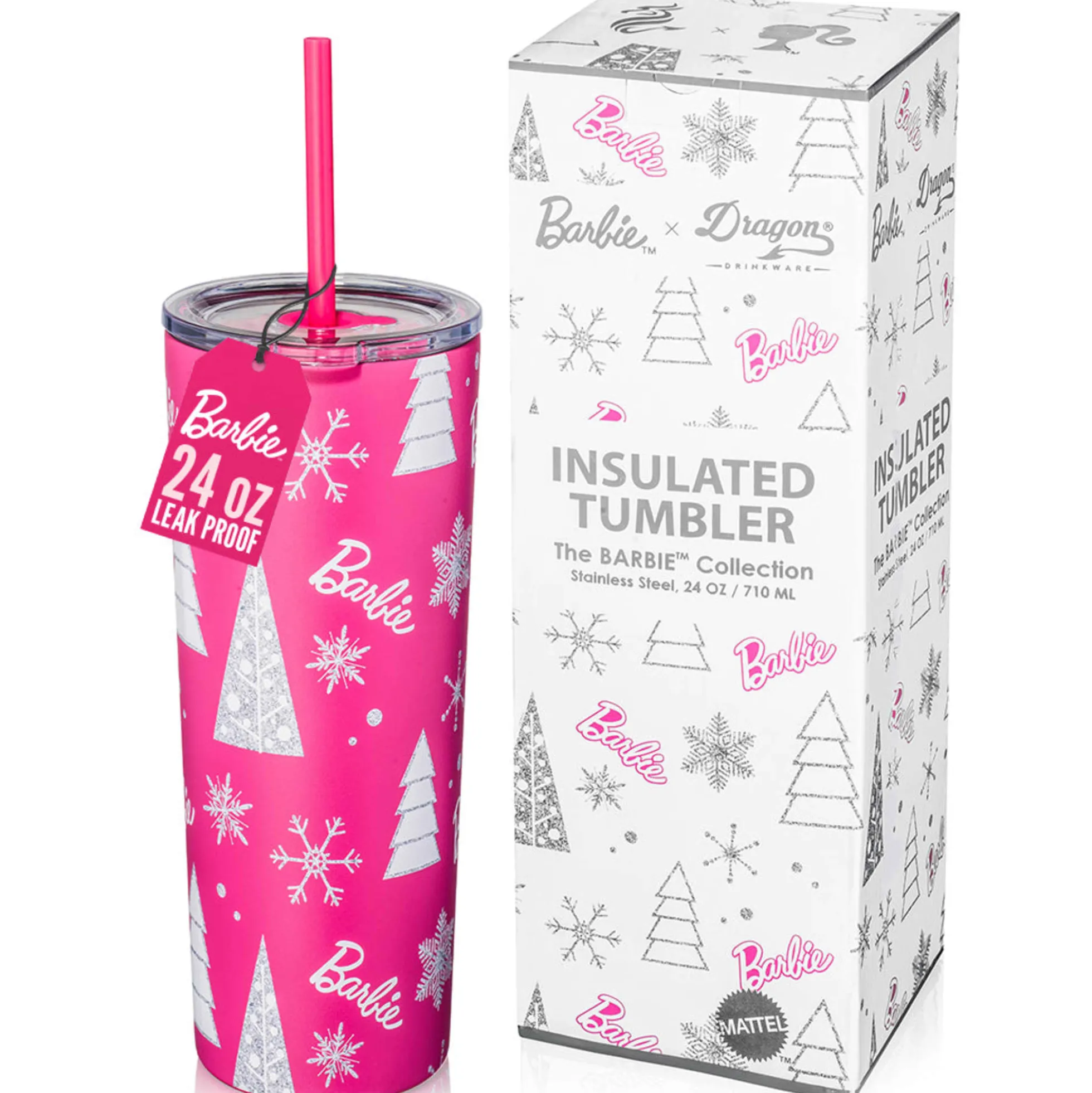 Barbie™ Pink Christmas Tumbler