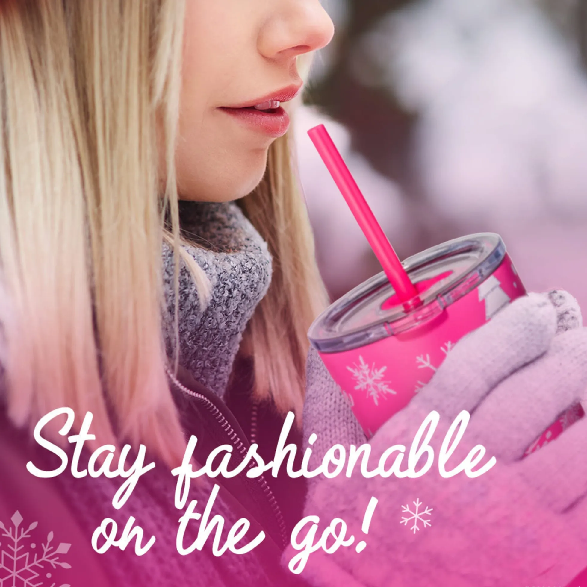 Barbie™ Pink Christmas Tumbler