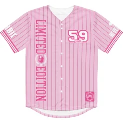 Barbie Pink Striped Baseball Jersey