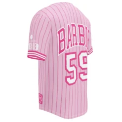 Barbie Pink Striped Baseball Jersey