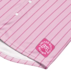 Barbie Pink Striped Baseball Jersey