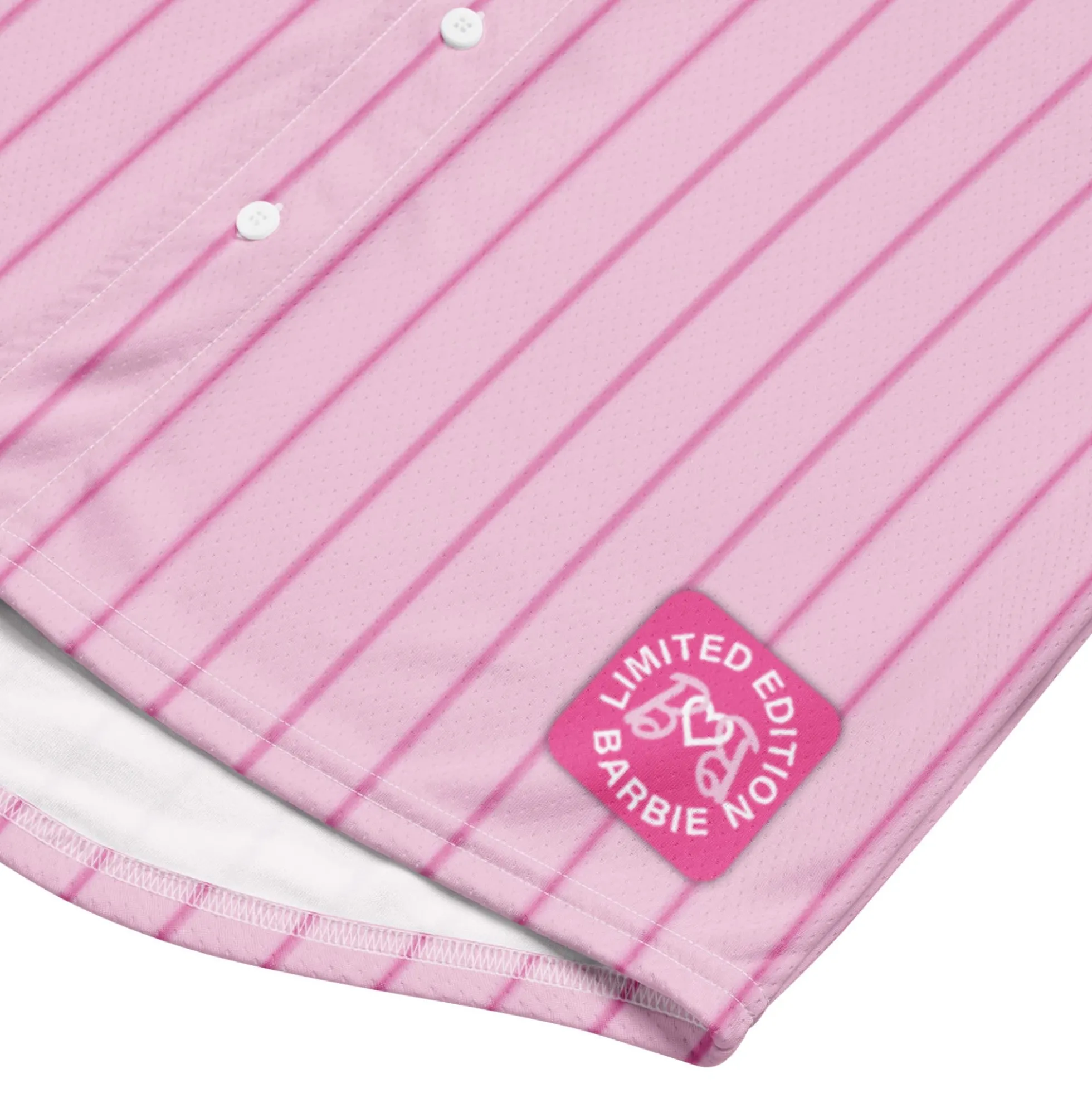 Barbie Pink Striped Baseball Jersey