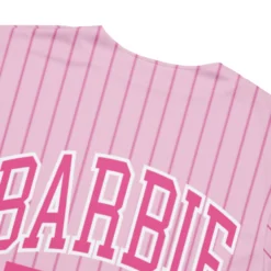 Barbie Pink Striped Baseball Jersey