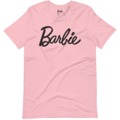 Barbie Script Logo Unisex Pink T-Shirt