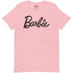 Barbie Script Logo Unisex Pink T-Shirt