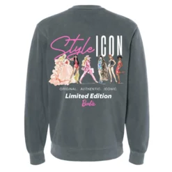 Barbie Style Icon Washed Black Sweatshirt