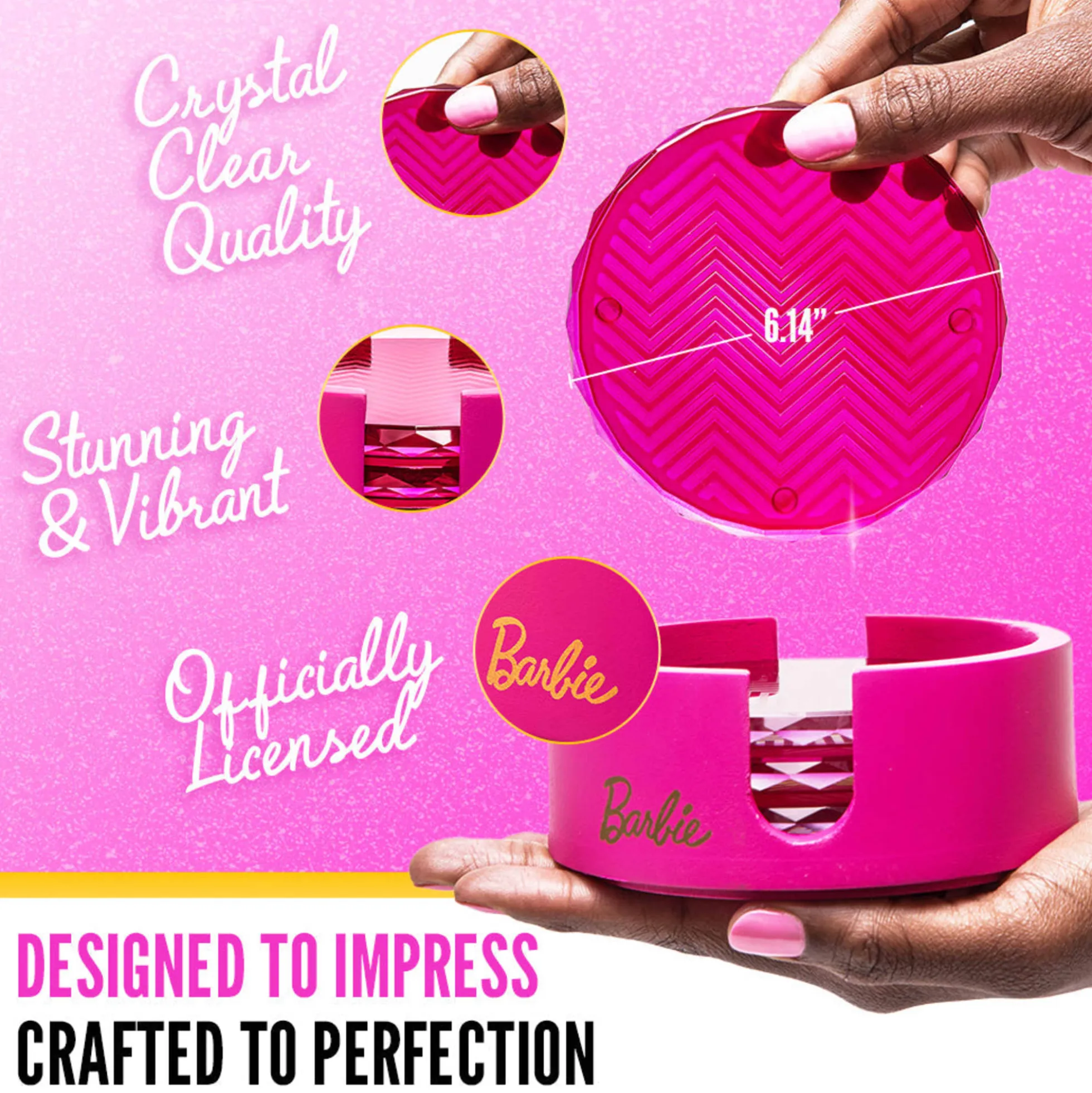 Barbie™ X Dragon Glassware® Coasters