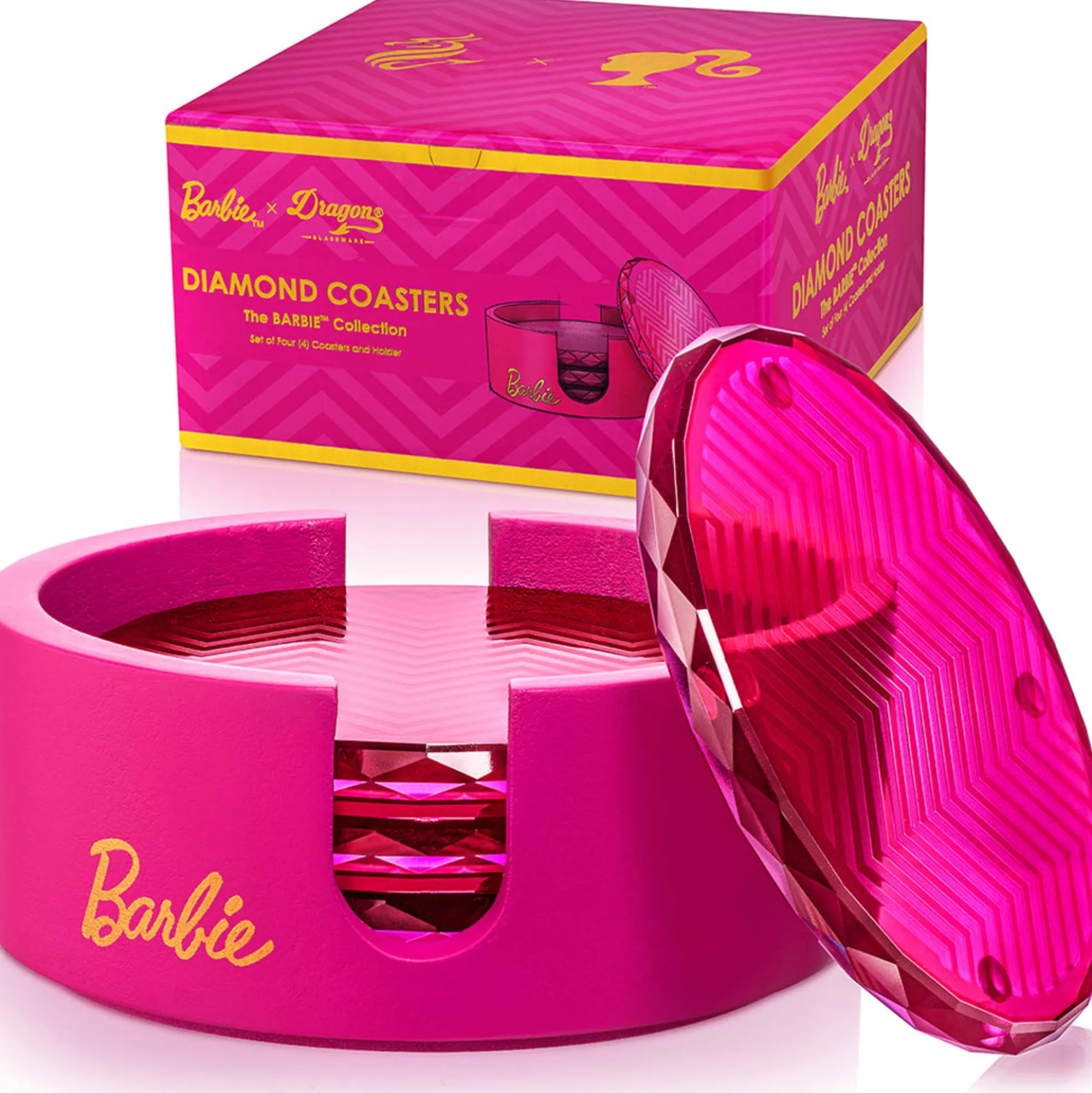 Barbie™ X Dragon Glassware® Coasters