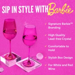 Barbie™ X Dragon Glassware® Wine Glasses