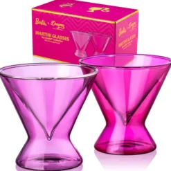 Barbie™ X Dragon Glassware® Stemless Martini Glasses