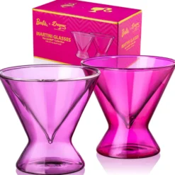 Barbie™ X Dragon Glassware® Stemless Martini Glasses