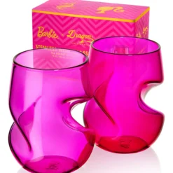 Barbie™ X Dragon Glassware® Stemless Wine Glasses