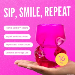 Barbie™ X Dragon Glassware® Stemless Wine Glasses