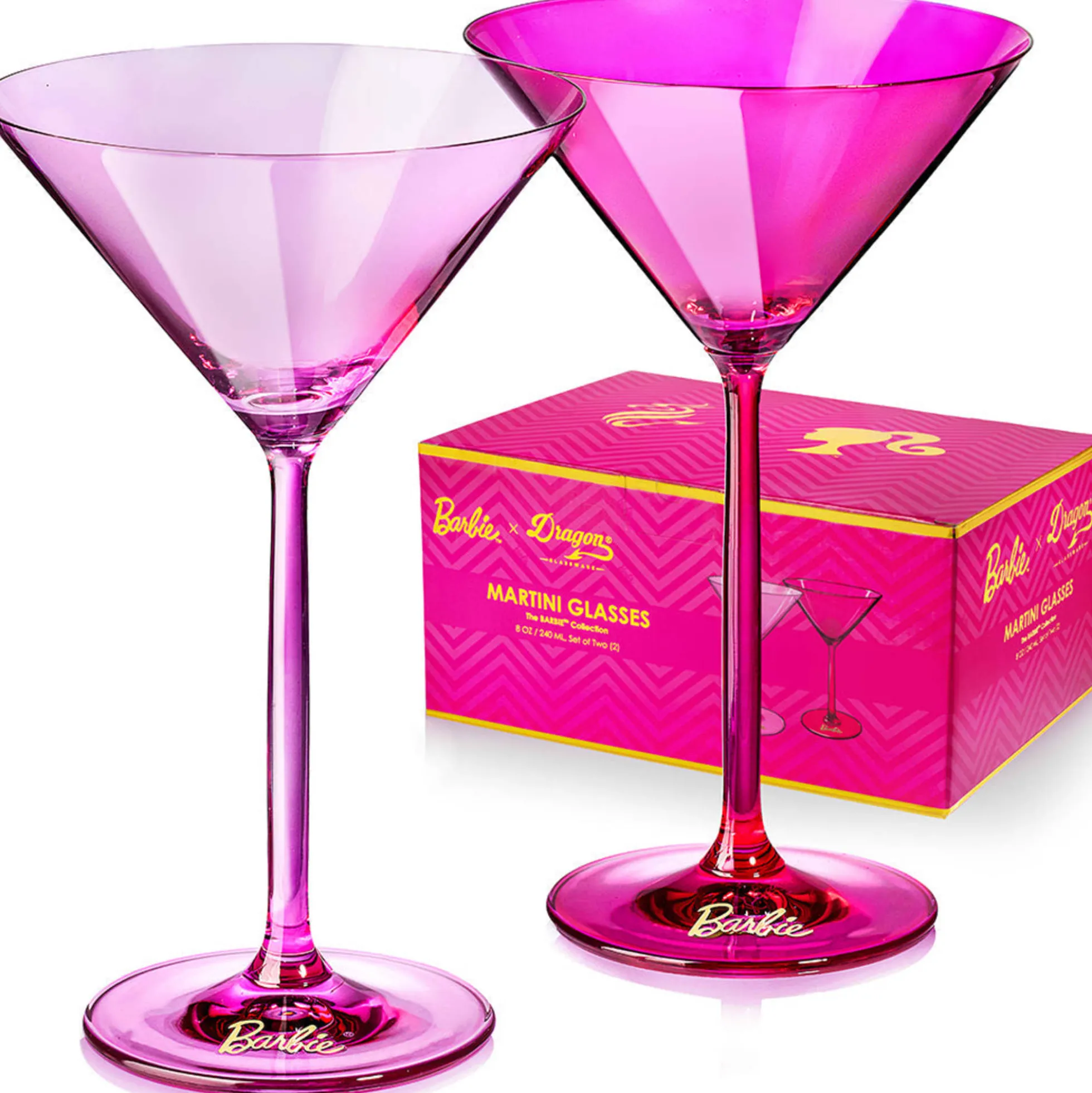 Barbie™ X Dragon Glassware® Martini Glasses