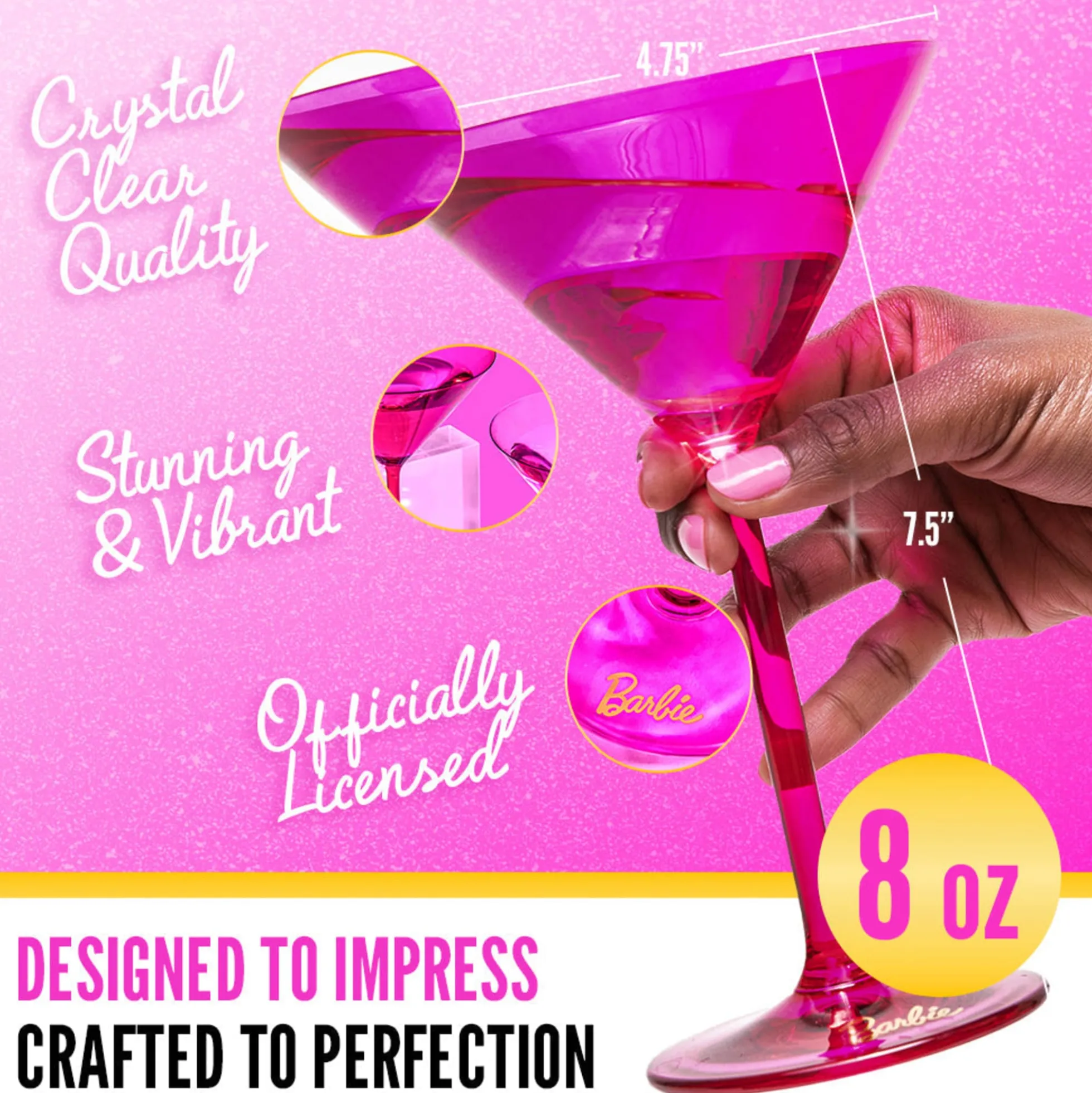 Barbie™ X Dragon Glassware® Martini Glasses