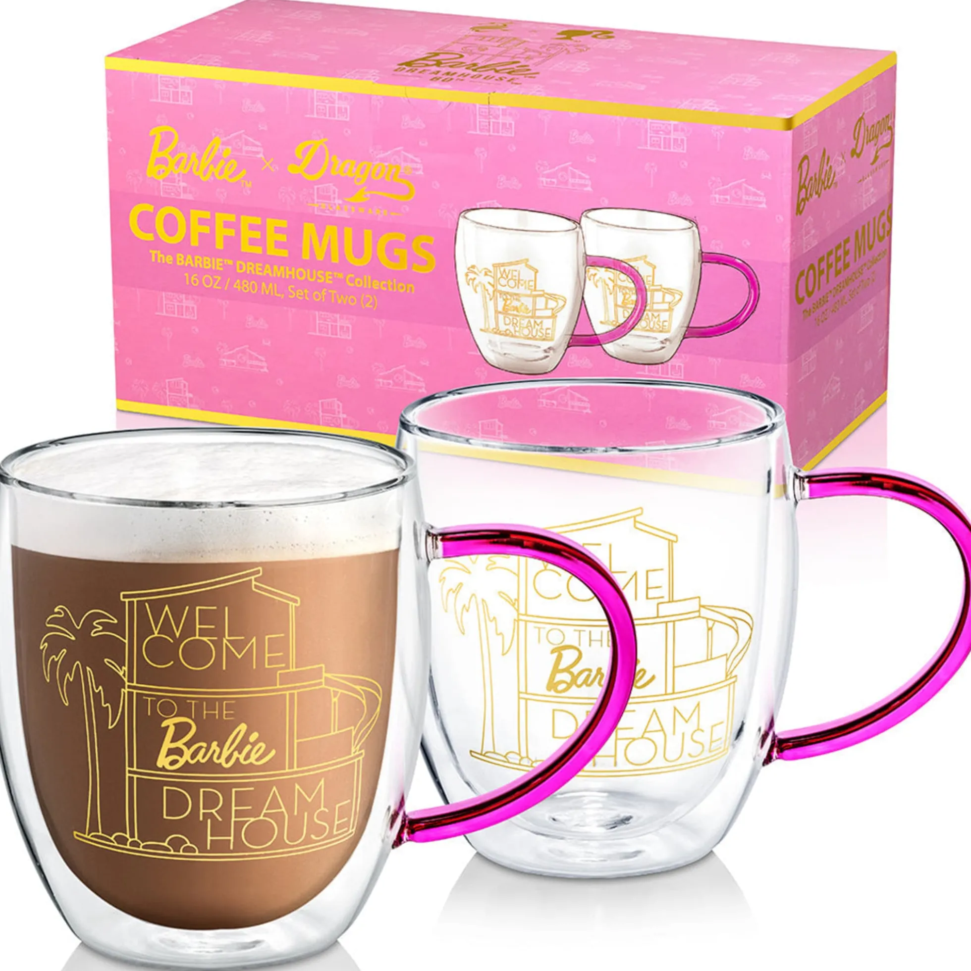 Barbie™ X Dragon Glassware® Dreamhouse™ Coffee Mugs
