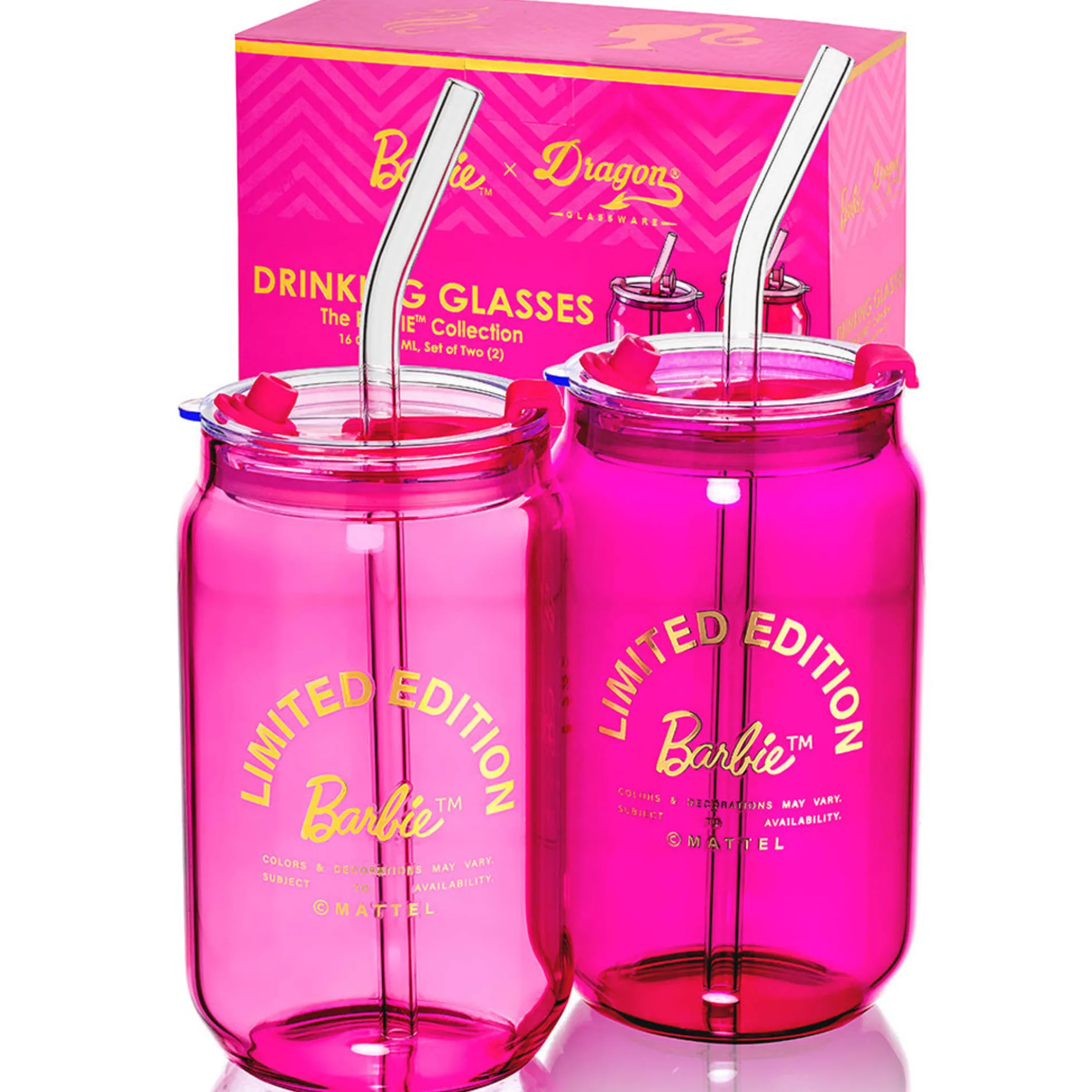 Barbie™ x Dragon Glassware® Limited Edition Drinking Glasses