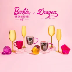 Barbie™ X Dragon Glassware® Dreamhouse™ Wine Glasses